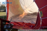 Finishing the balloon inflation using the burners