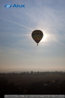 Eclipse of Sun caused by the air balloon near us